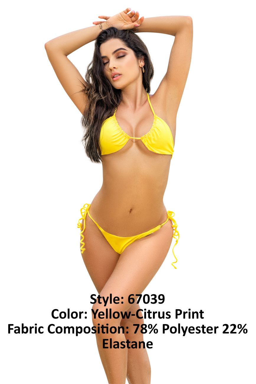 Mapale Reversible Bikini Color Yellow-Citrus Print-Mapale