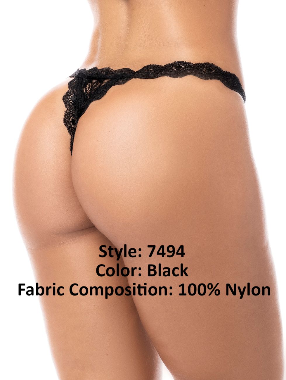 Mapale Babydoll with Matching G-String Color Black-Mapale