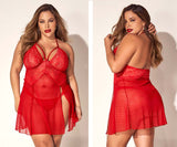Mapale Curvy Size Babydoll Color Red-Mapale