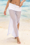 Mapale Long Cover Up Skirt Color White-Mapale
