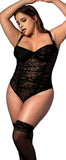 Mapale Curvy Size Bodysuit Color Black-Mapale