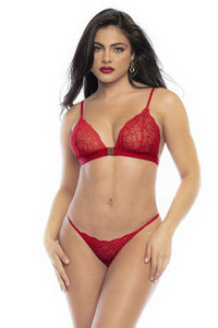 Mapale Three Piece Lingerie Set Color Red-Mapale
