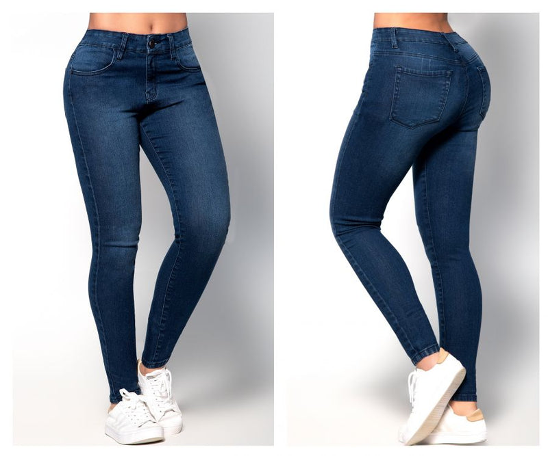 Mapale D Butt Lifting Jeans with Body Shaper (Shaper has two hook Adjustments) Color Blue-Mapale