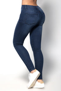 Mapale D Butt Lifting Jeans with Body Shaper (Shaper has two hook Adjustments) Color Blue-Mapale
