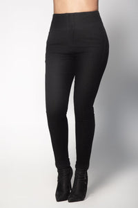 Mapale D High Waist Butt-Lifting Jeans with Back Bodice Detail Color Black-Mapale