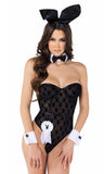 8pc Sheer Playboy Bodysuit Costume-Roma Costume