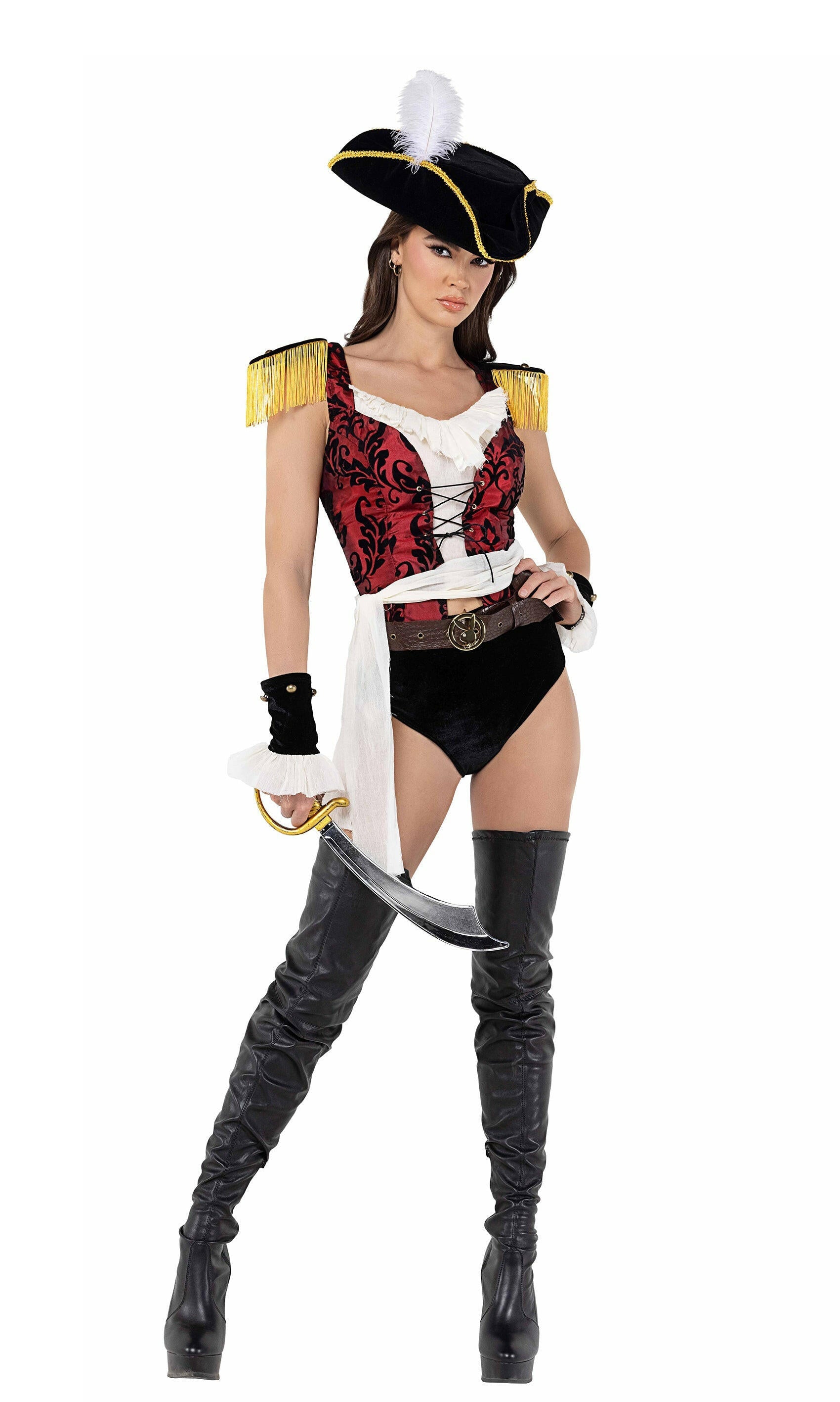 Roma 7pc Playboy High Sea Pirate Costume.