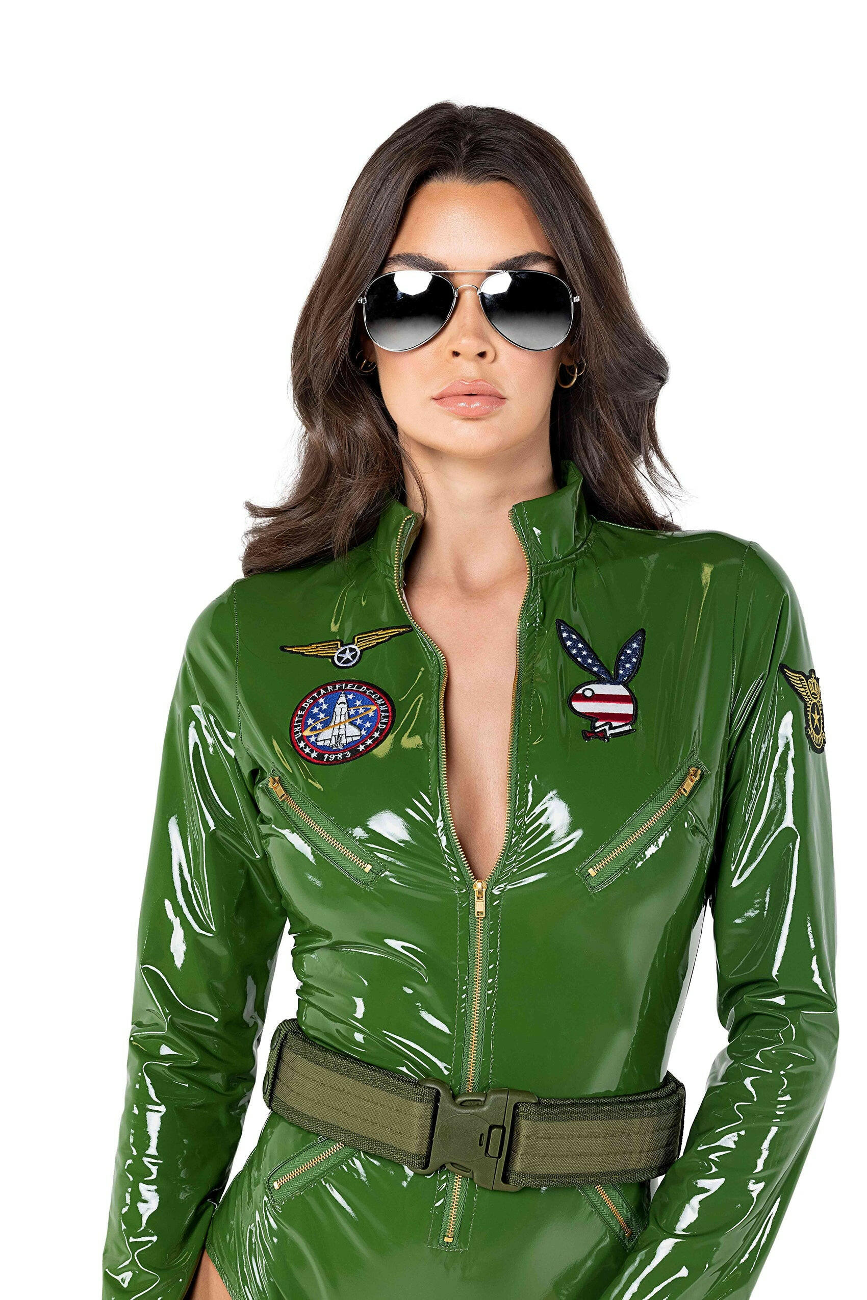 Roma 2pc Playboy Top Pilot Costume.