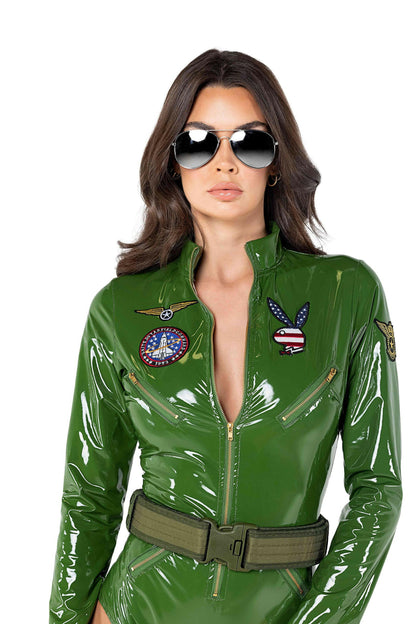 Roma 2pc Playboy Top Pilot Costume.