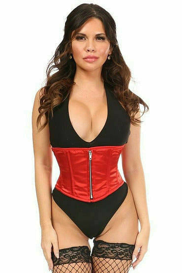 Top Drawer Red Satin Steel Boned Mini Cincher.