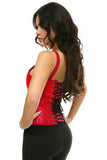 Top Drawer Red Satin Steel Boned Corset w/Straps-Daisy Corsets