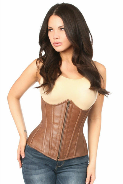Top Drawer Faux Leather Underbust Corset.