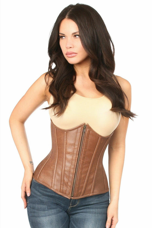 Top Drawer Faux Leather Underbust Corset.