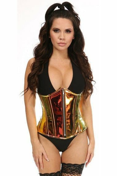 Top Drawer Sunset Holo Steel Boned Underbust Corset.