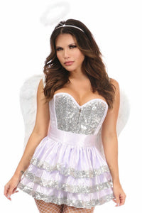 Top Drawer 4 PC Sequin Angel Corset Costume-Daisy Corsets