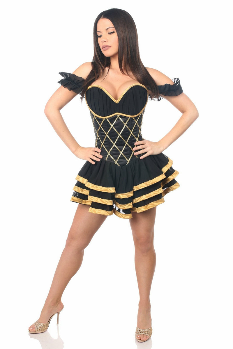 Top Drawer Steel Boned Egyptian Corseted Dress-Daisy Corsets