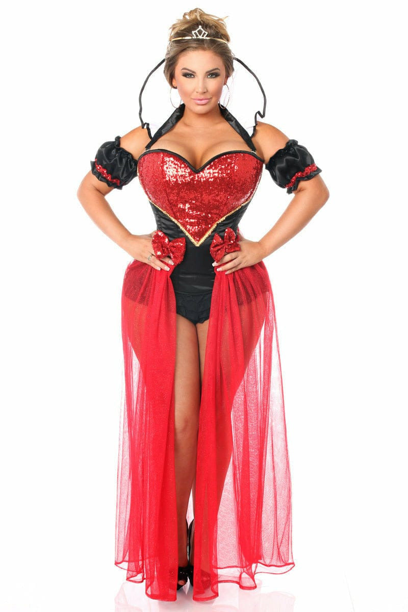 Top Drawer 6 PC Sexy Fairytale Red Queen Costume-Daisy Corsets