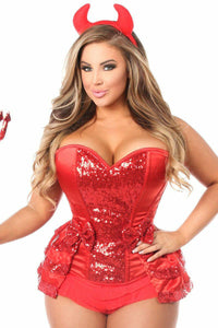 Top Drawer 5 PC Red Hot Devil Costume-Daisy Corsets