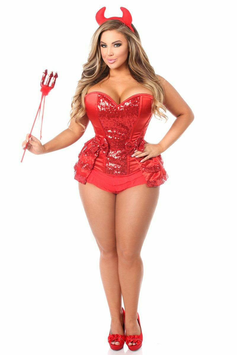 Top Drawer 5 PC Red Hot Devil Costume-Daisy Corsets
