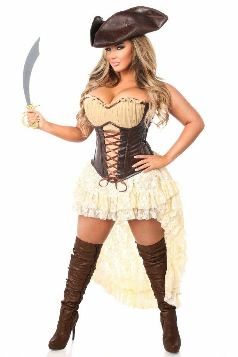 Top Drawer 4 PC Pirate Captain Costume-Daisy Corsets