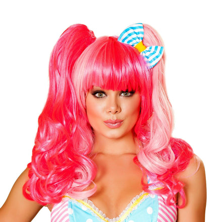 Roma Pink Wig  - Costume Accessory.