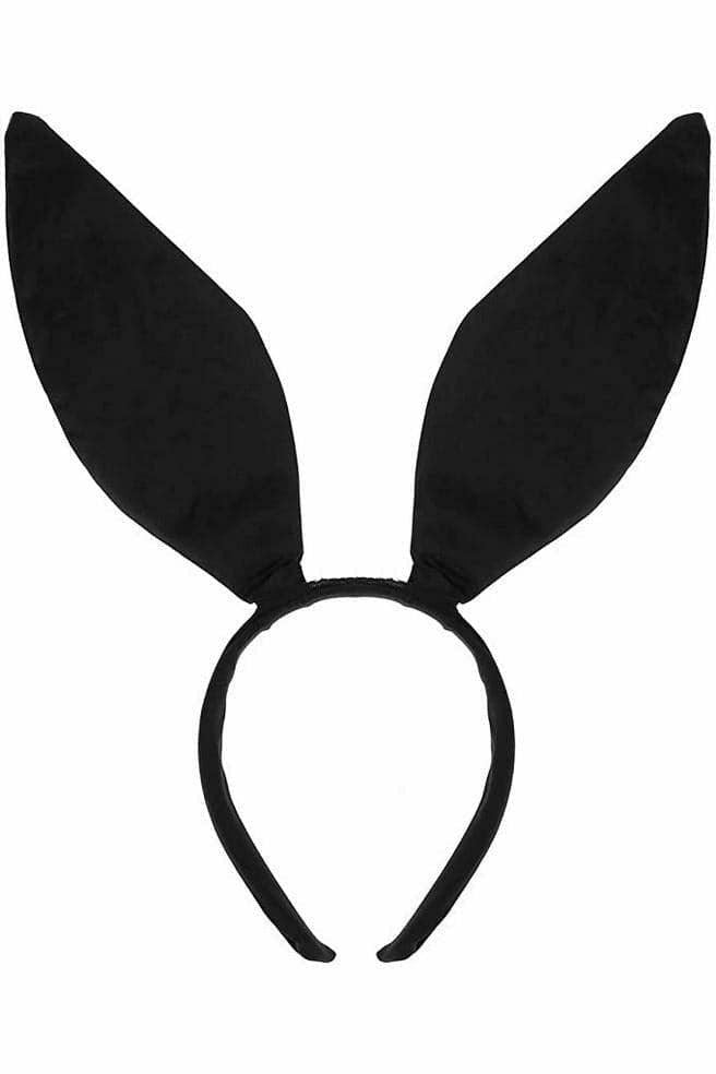 Black Satin Bunny Ears.