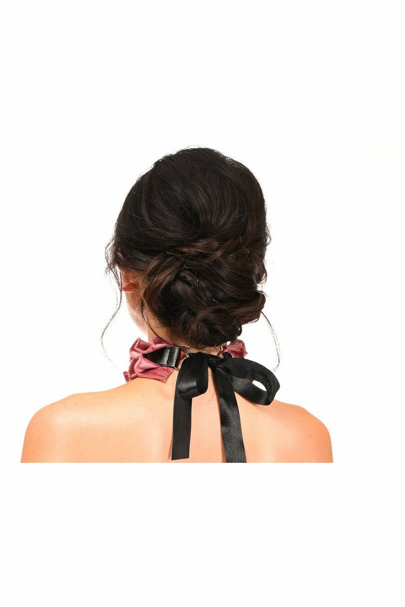 Kitten Collection Dusty Rose Velvet Choker.