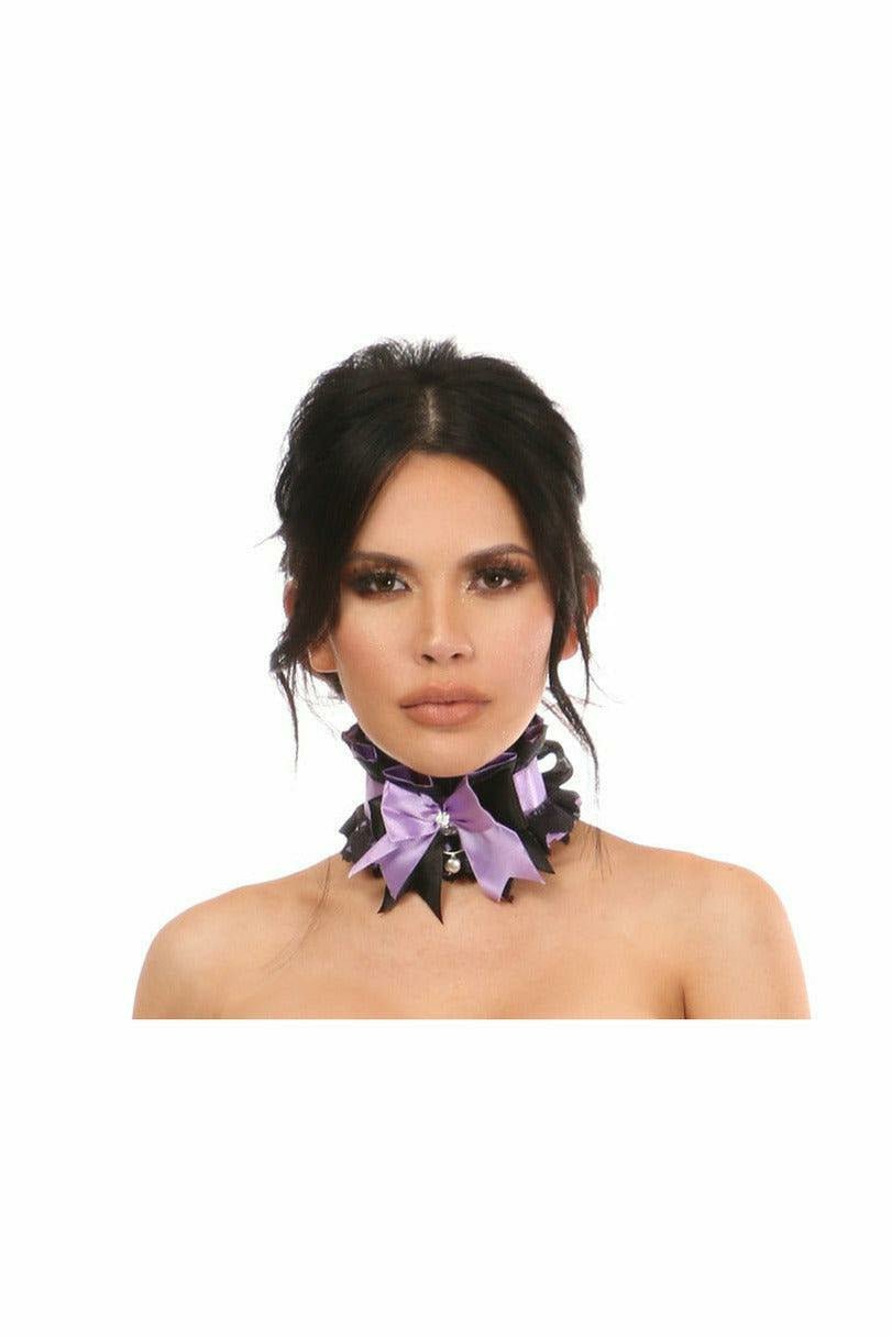 Kitten Collection Lavender/Black Lace Choker.