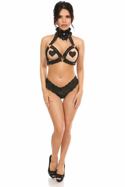 Kitten Collection Pinstripe Triangle Top Body Harness.