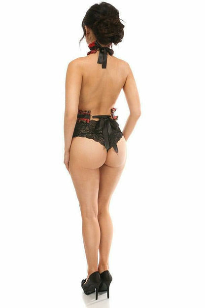 Kitten Collection Red Plaid Single Strap Body Harness.