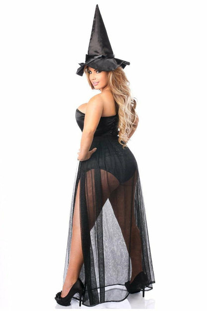 Lavish 3 PC Evil Witch Corset Costume.