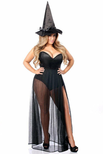Lavish 3 PC Evil Witch Corset Costume.