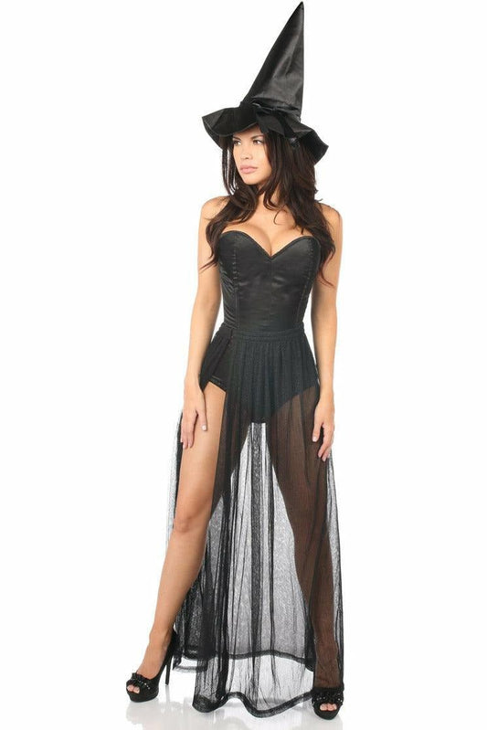 Lavish 3 PC Evil Witch Corset Costume.