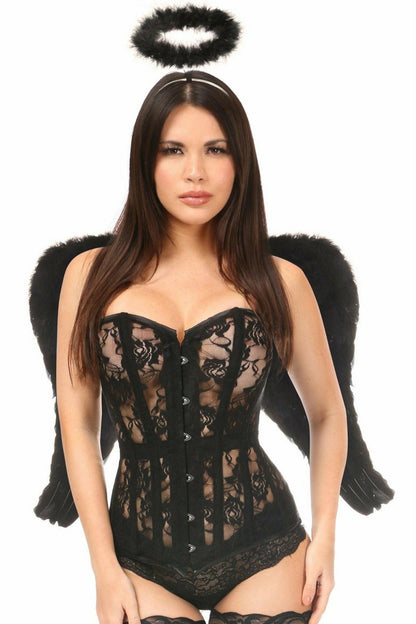 Lavish 3 PC Sexy Dark Angel Corset Costume.