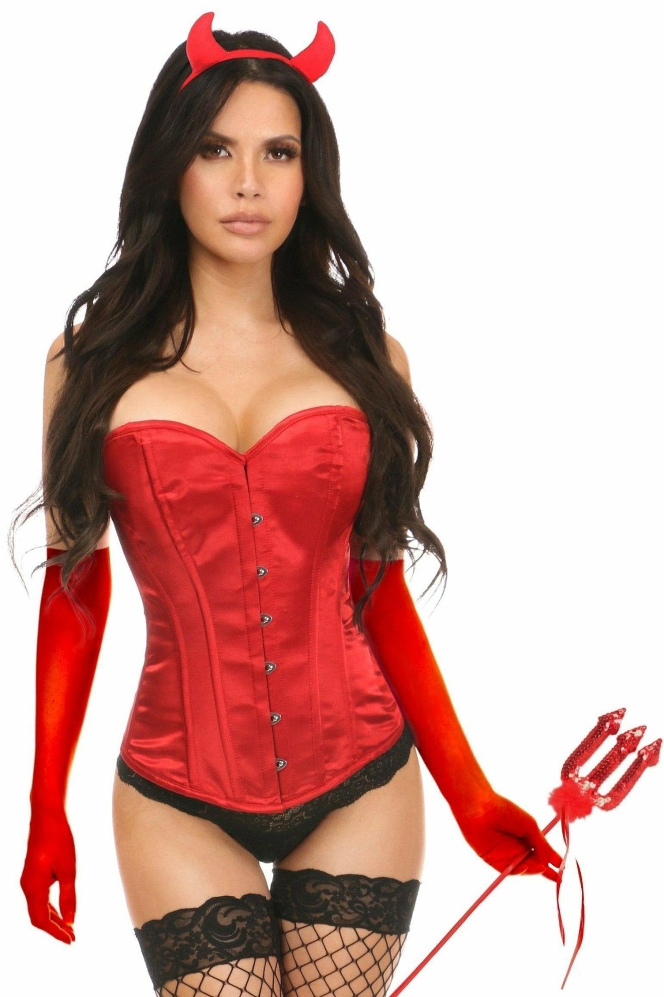 Lavish 4 PC Daring Devil Corset Costume.