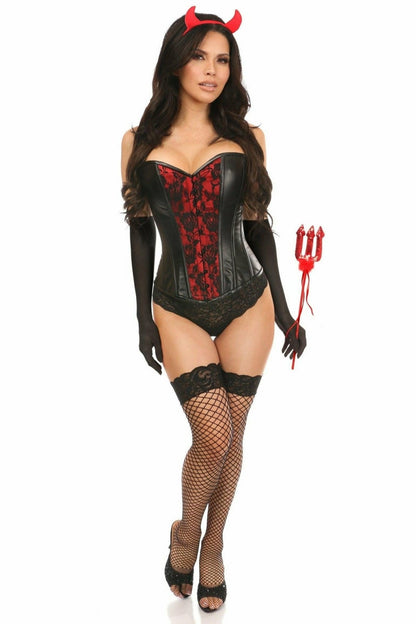 Lavish 4 PC Gothic Devil Corset Costume.