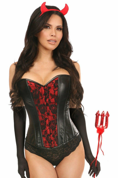 Lavish 4 PC Gothic Devil Corset Costume.