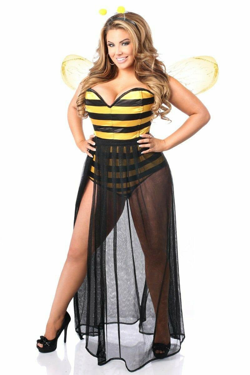 Lavish 4 PC Sexy Bumblebee Corset Costume.