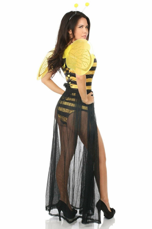 Lavish 4 PC Sexy Bumblebee Corset Costume.