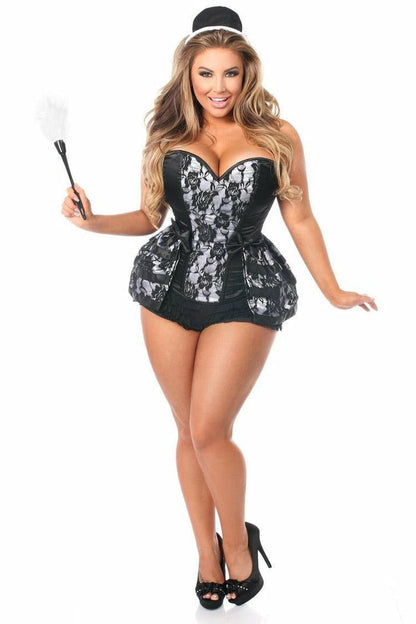 Lavish 5 PC French Maid Corset Costume.
