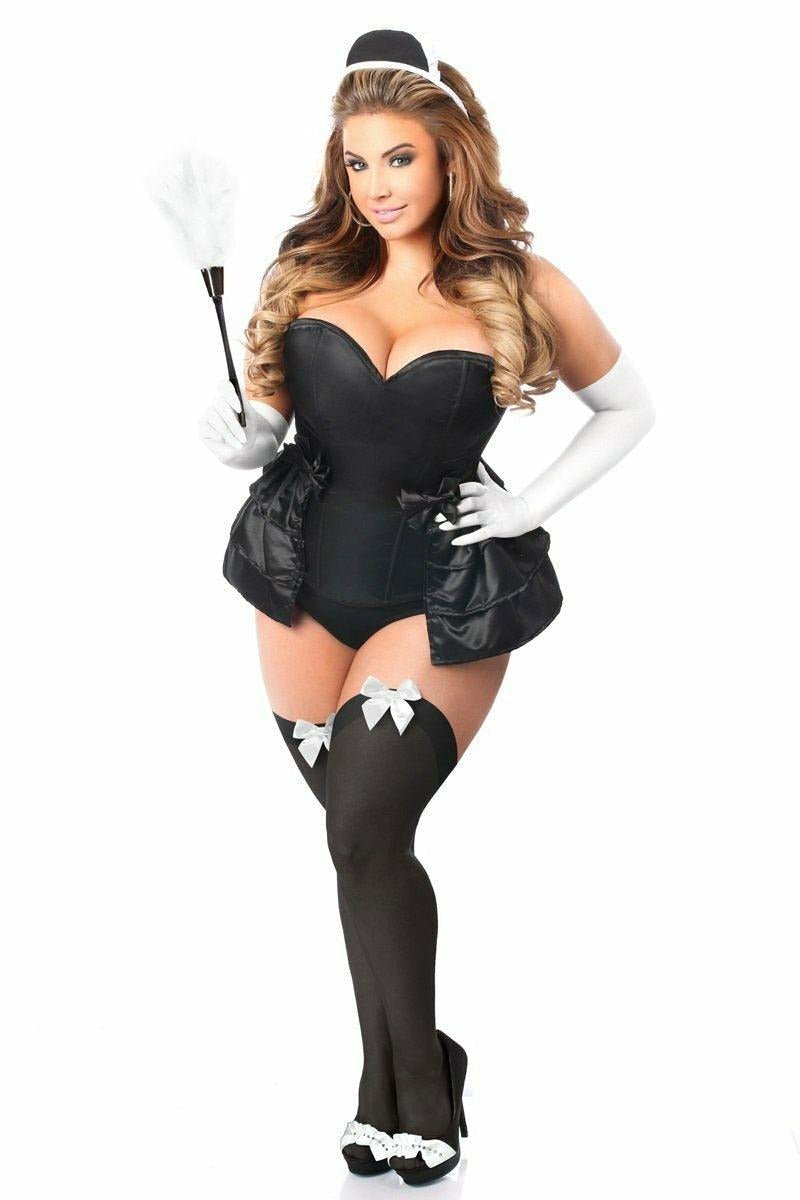 Lavish 5 PC Frisky French Maid Corset Costume.