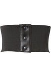 Lavish Black Brocade Corset Belt Cincher.