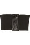 Lavish Black Faux Leather Corset Belt Cincher.