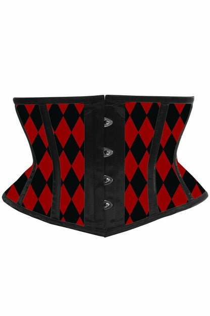 Lavish Black & Red Diamond Waist Cincher.