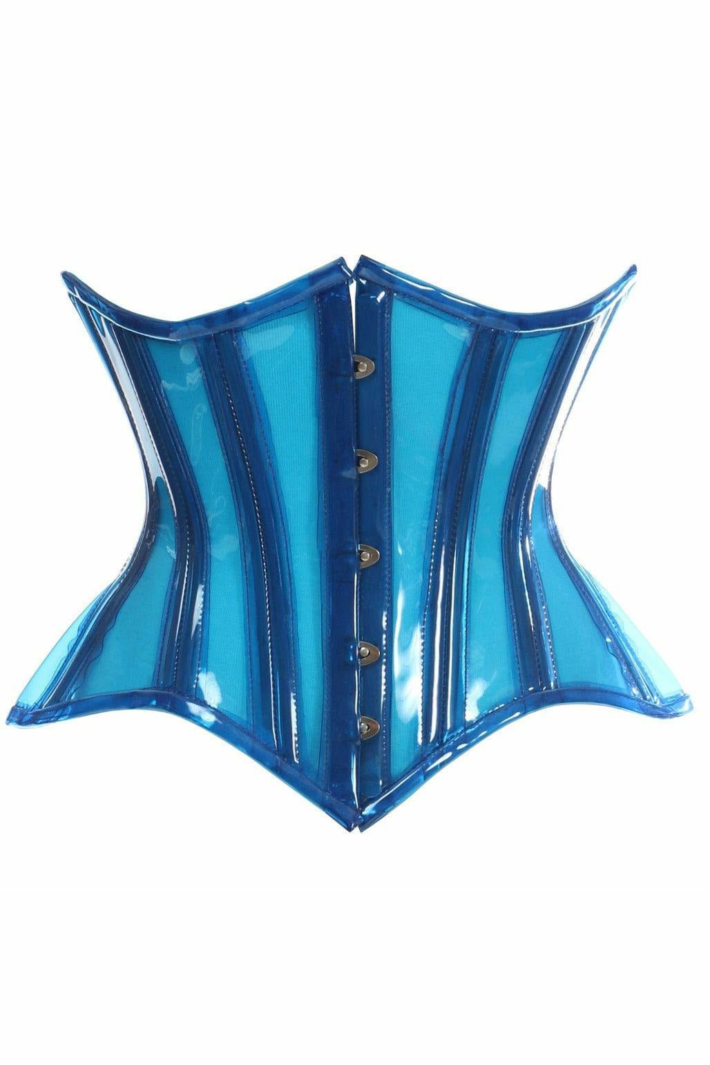 Lavish Blue Clear Curvy Underbust Waist Cincher CorFestival Set.