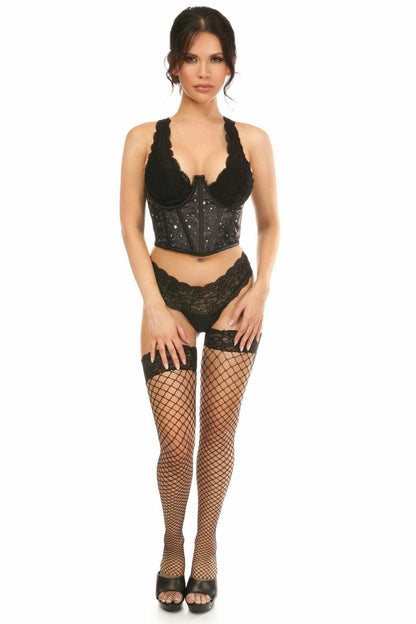 Lavish Celestial Satin Open Cup Waist Cincher.