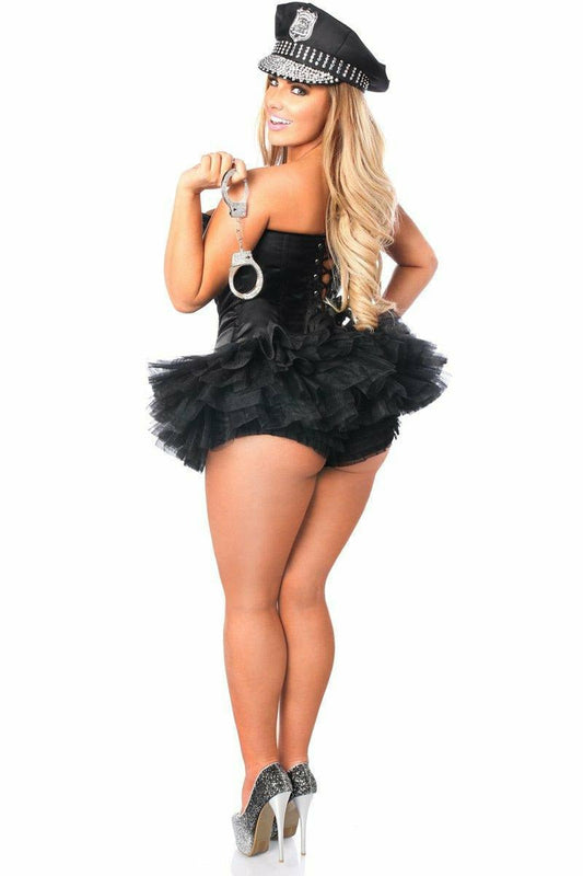 Lavish Flirty Cop Corset Costume.