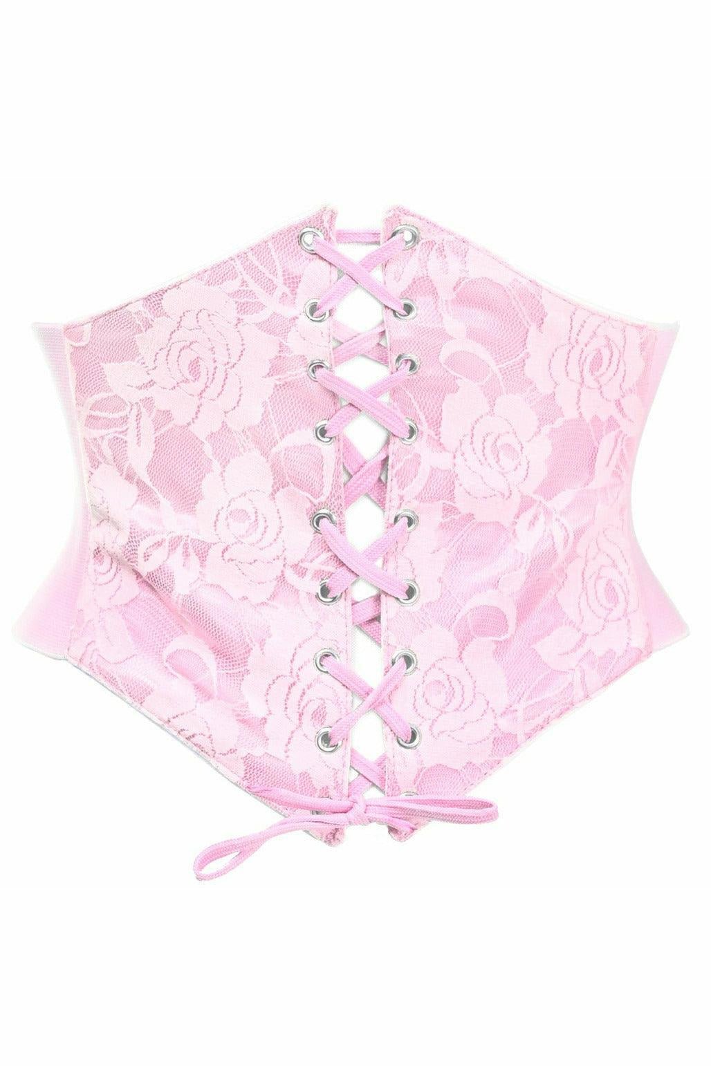 Lavish Lt Pink Lace Corset Belt Cincher.