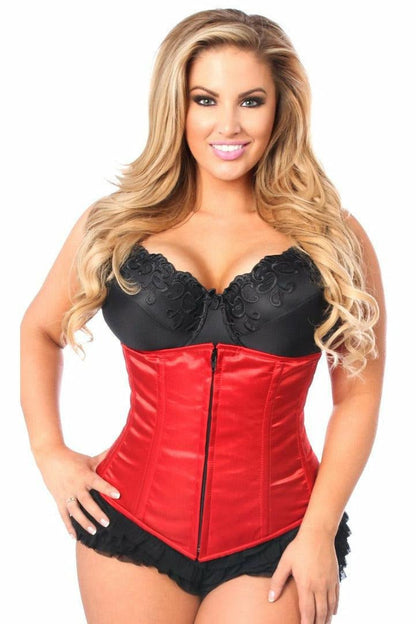 Lavish Red Underbust Zipper Corset.