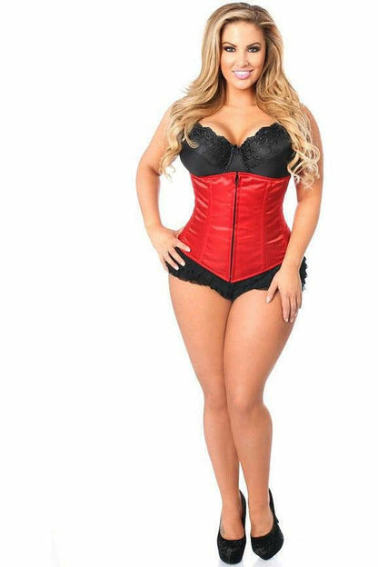 Lavish Red Underbust Zipper Corset.